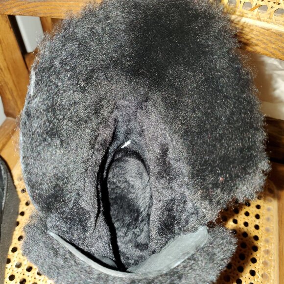 JCrew Women's Nordic Wedge Winter Boots Fur Chunky Black sz 6 M Style K290 - Picture 6 of 8